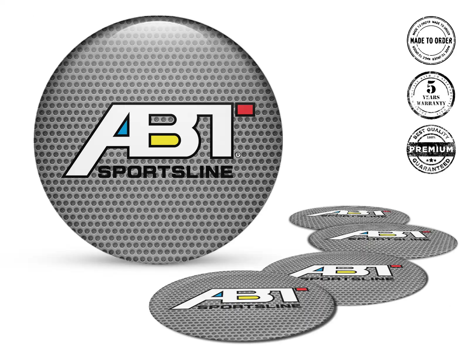ABT Style Emblèmes Roue Étiquettes Bombées Haute Qualité